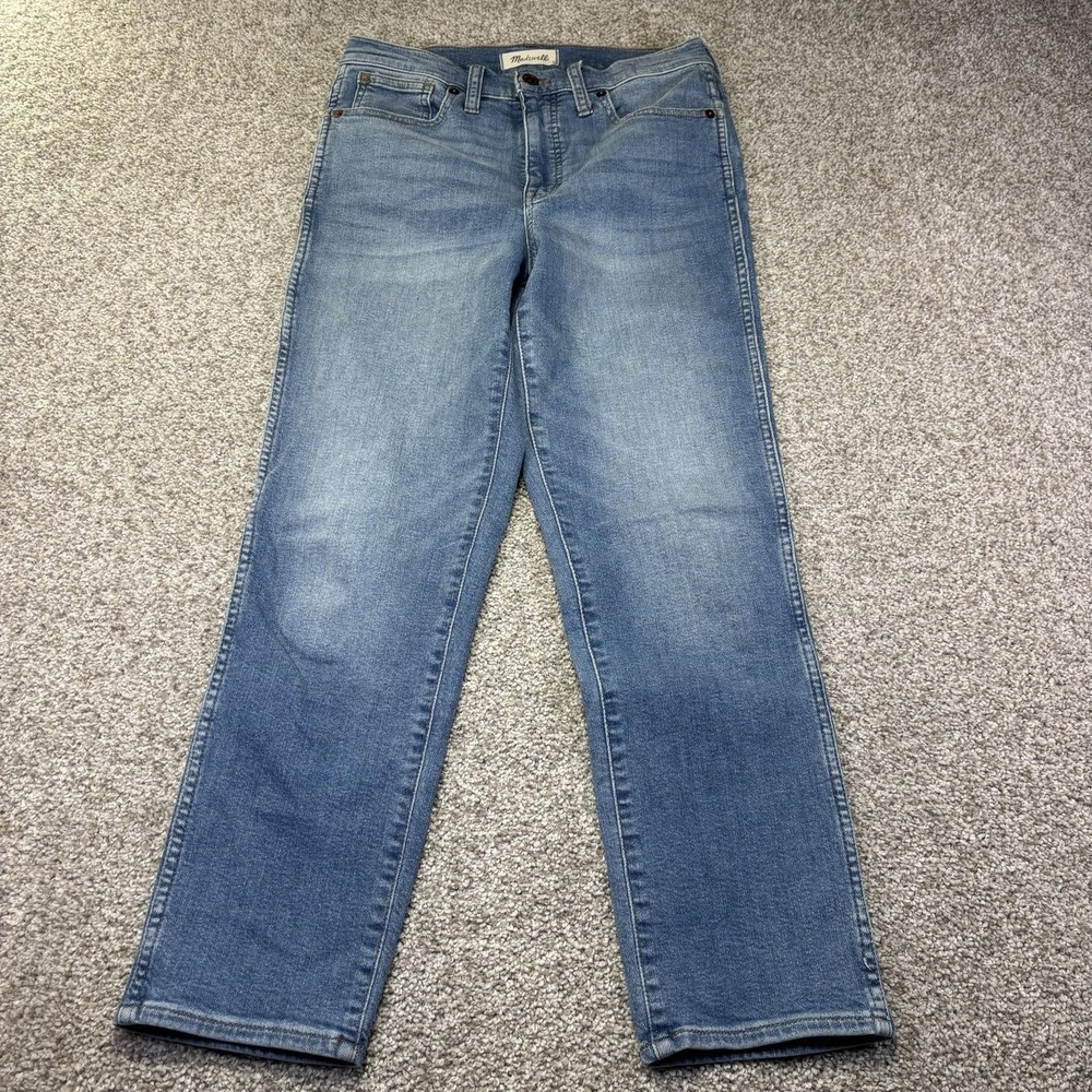 Madewell Stovepipe Straight Jeans Womens 27 Blue Medium Wash‎ Stretch Denim
